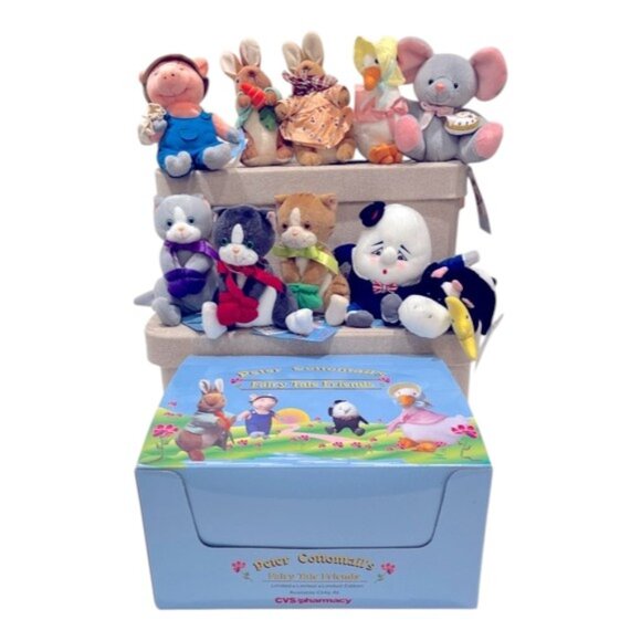 VINTAGE 1998 Peter Cottontail’s Fairy Tale Friends SET of 10 SMALL NWT